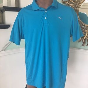 Mens Puma Golf Shirt Blue xl